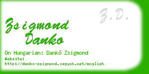 zsigmond danko business card