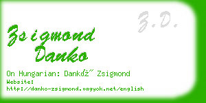 zsigmond danko business card